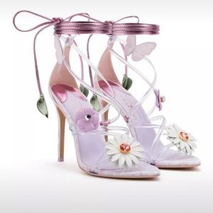 Sophia Webster X Love Shack Fancy Wildflower heel 42 NWT